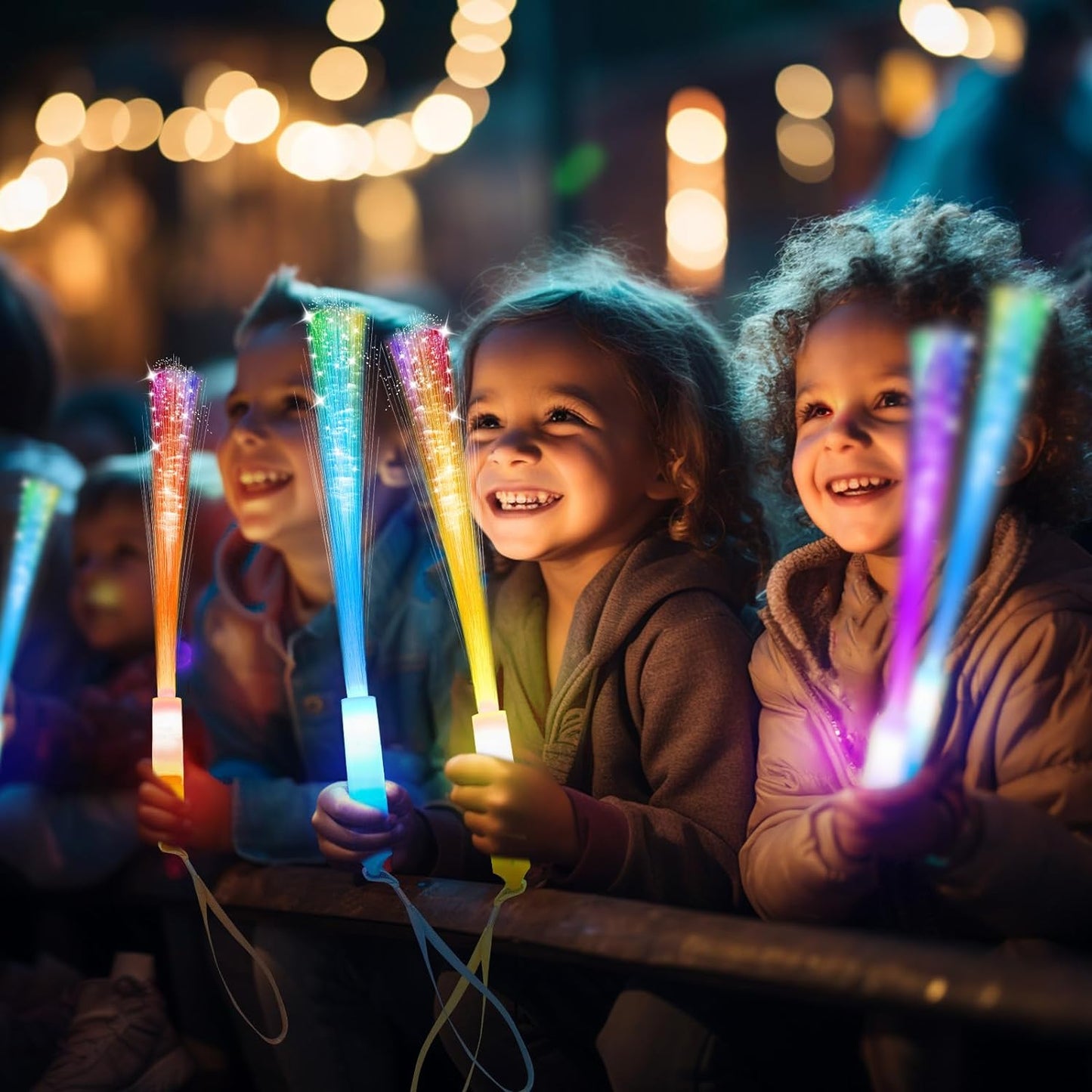 Halloween Colorful Fiber Optic Party Glow Sticks