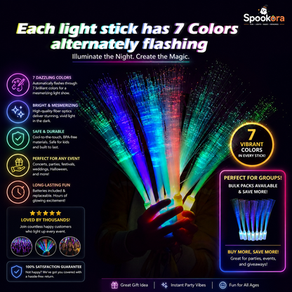 Halloween Colorful Fiber Optic Party Glow Sticks